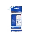 BROTHER Tape TZeFA4B 18mm Blue on White background Thermo sticky 3M - nr 12