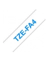 BROTHER Tape TZeFA4B 18mm Blue on White background Thermo sticky 3M - nr 14