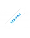 BROTHER Tape TZeFA4B 18mm Blue on White background Thermo sticky 3M - nr 19