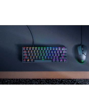 no name Razer Huntsman Mini 60% Klawiatura do gier Opto-mechaniczny fioletowy przełącznik Światło LED RGB NORD Przewodowa