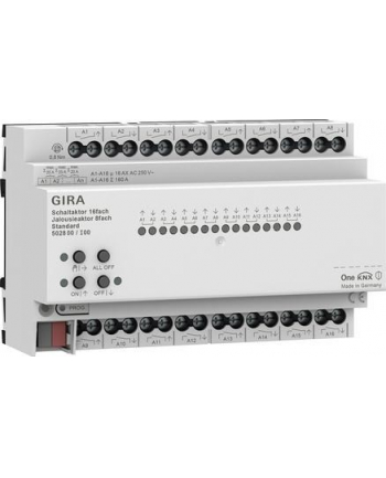 no name GIRA aktor przekaźnikowy/żaluzjowy 16x/8x 16 A standard KNX ONE 502800