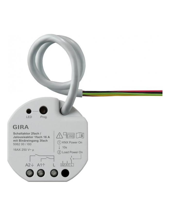 no name GIRA aktor przekaźnikowy/żaluzjowy 2x/1x 16 A PT KNX ONE 506200 główny