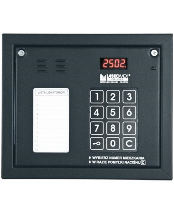 no name Laskomex CP-2502NR czarny Panel audio z mini listą lokatorów i z czytnikiem kluczy RFID
