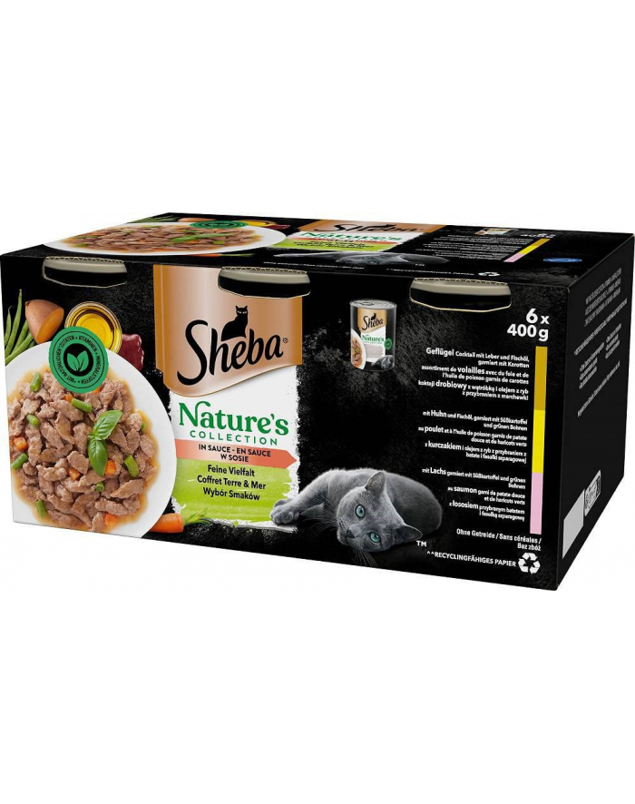 SHEBA wybór smaków w sosie - mokra karma dla kota - 6x400 g główny