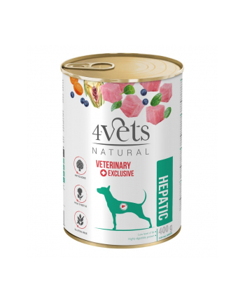 4VETS Natural Hepatic Dog - mokra karma dla psa - 400 g