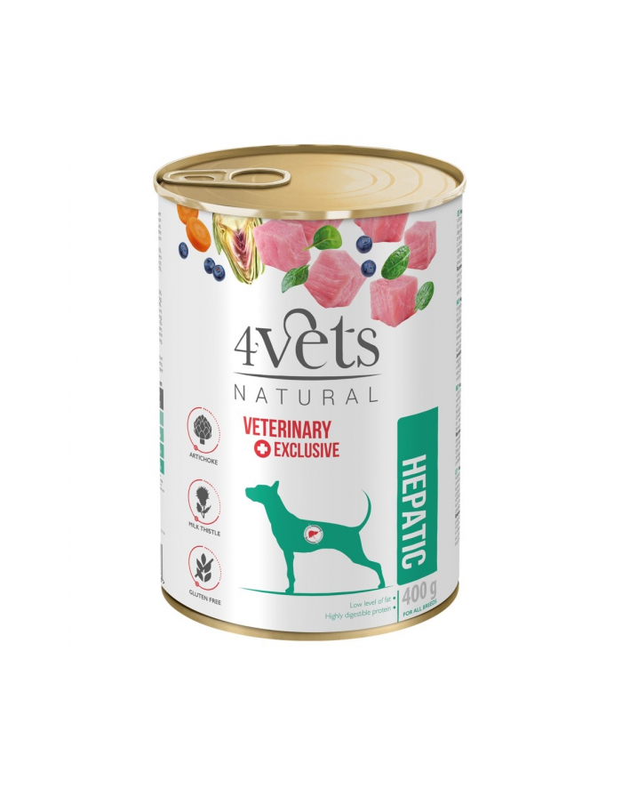 4VETS Natural Hepatic Dog - mokra karma dla psa - 400 g główny