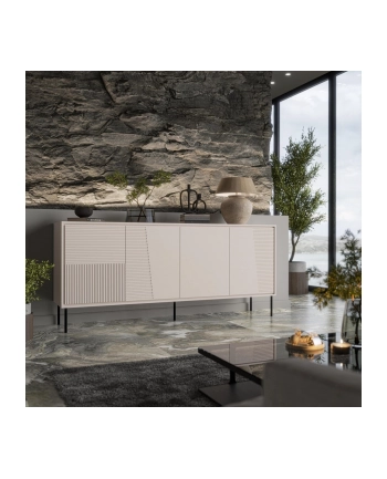 cama meble Komoda 4D ABI 200x45x88 kaszmir mat