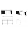 cama meble Komoda 4D ABI 200x45x88 biały mat - nr 8