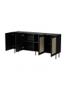 cama meble Komoda JUTA 4D 202x39,5x85 czarny + linol calabria - nr 2