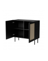 cama meble Komoda JUTA 2D 100x39,5x90 czarny + linol calabria - nr 2