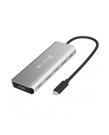 j5 create Stacja dokująca j5create USB4® Dual 4K Multi-Port Hub 1x4K HDMI/1xDisplay Port/1xUSB 32/2xUSB-C/; kolor srebrny JCD401-N