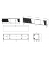 cama meble Szafka RTV ABI 4D 200x38x62 czarny mat - nr 6