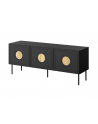 cama meble Szafka RTV PALAZZO 150x42x60 czarny + dąb craft - nr 1