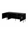 cama meble Szafka RTV PALAZZO 150x42x60 czarny + dąb craft - nr 2