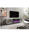 cama meble Szafka RTV POLO 180x33x39 biały + kominek czarny - nr 2