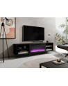 cama meble Szafka RTV POLO 180x33x39 czarny + kominek czarny - nr 8