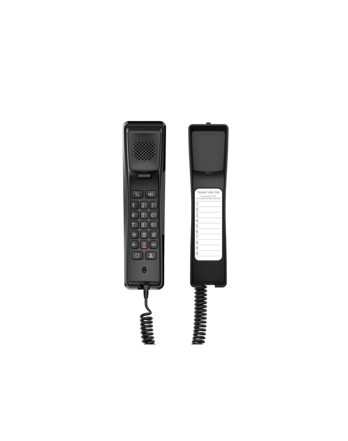 no name Fanvil H2U Czarny | Telefon VoIP | HD Audio, RJ45 100Mb/s PoE, montaż na ścianie główny