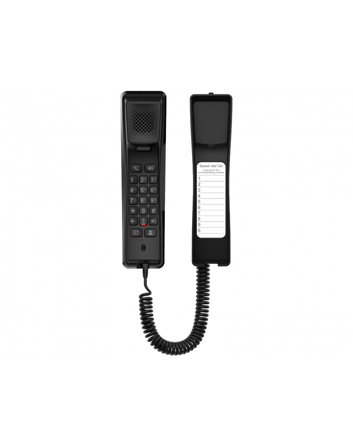 no name Fanvil H2U Czarny | Telefon VoIP | HD Audio, RJ45 100Mb/s PoE, montaż na ścianie główny