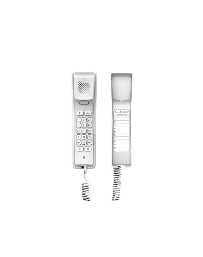 no name Fanvil H2U Biały | Telefon VoIP | HD Audio, RJ45 100Mb/s PoE, montaż na ścianie główny