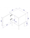 cama meble Szafka nocna 2szt PALAZZO 44,5x40x59 czarny + dąb craft - nr 8