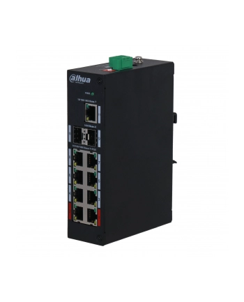 no name Dahua Swith 11-portowy przełącznik z 8 portami gigabit PoE 8x RJ45 1000M (zasilanie PoE) 2x SFP 1000M 1x RJ45 1000M PFS3211-8GT-120-V2
