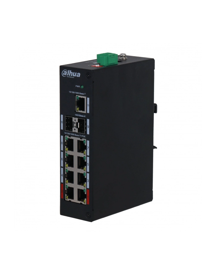 no name Dahua Swith 11-portowy przełącznik z 8 portami gigabit PoE 8x RJ45 1000M (zasilanie PoE) 2x SFP 1000M 1x RJ45 1000M PFS3211-8GT-120-V2 główny