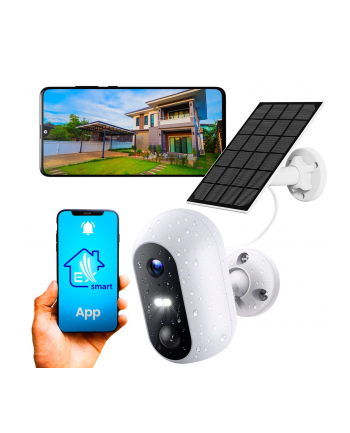 Extralink Smart Life SolarEye | Kamera zewnętrzna z panelem solarnym | bezprzewodowa, Full HD 1080p, Wi-Fi, akumulator 5200mAh, IP54
