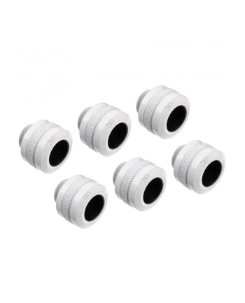 no name Alphacool Icicle PRO Łącznik 13mm Mocowanie Twardej Rury G1/4, 6-pak - Biały