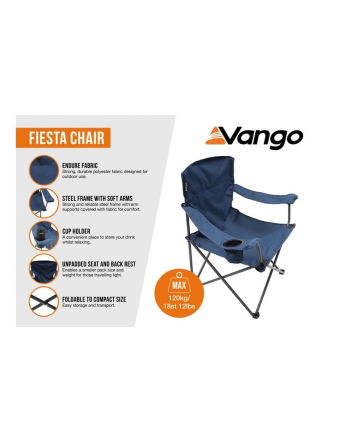 Krzesło kempingowe Vango Fiesta Chair niebieskie główny