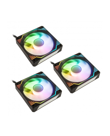 no name Kolink Umbra X 120mm ARGB High Performance PWM Wentylator Triple Pack - Czarny