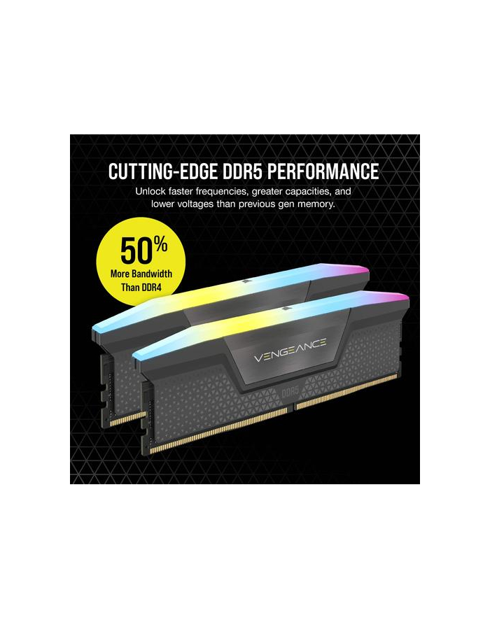 no name Corsair Vengeance RGB, DDR5-6000, CL36, AMD EXPO - 32 GB Dual Kit, Szary główny