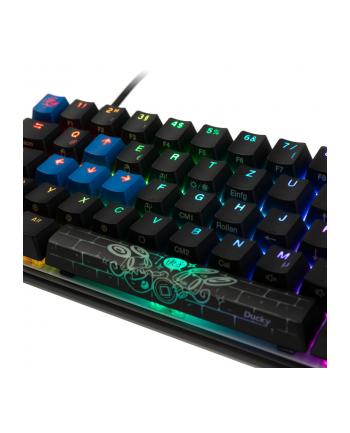 no name Klawiatura do gier Ducky Mecha Mini, MX-Black, RGB-LED - Czarna