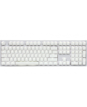 no name Klawiatura gamingowa Ducky One 2 White Edition PBT, MX-Black, Biała dioda LED - Biała