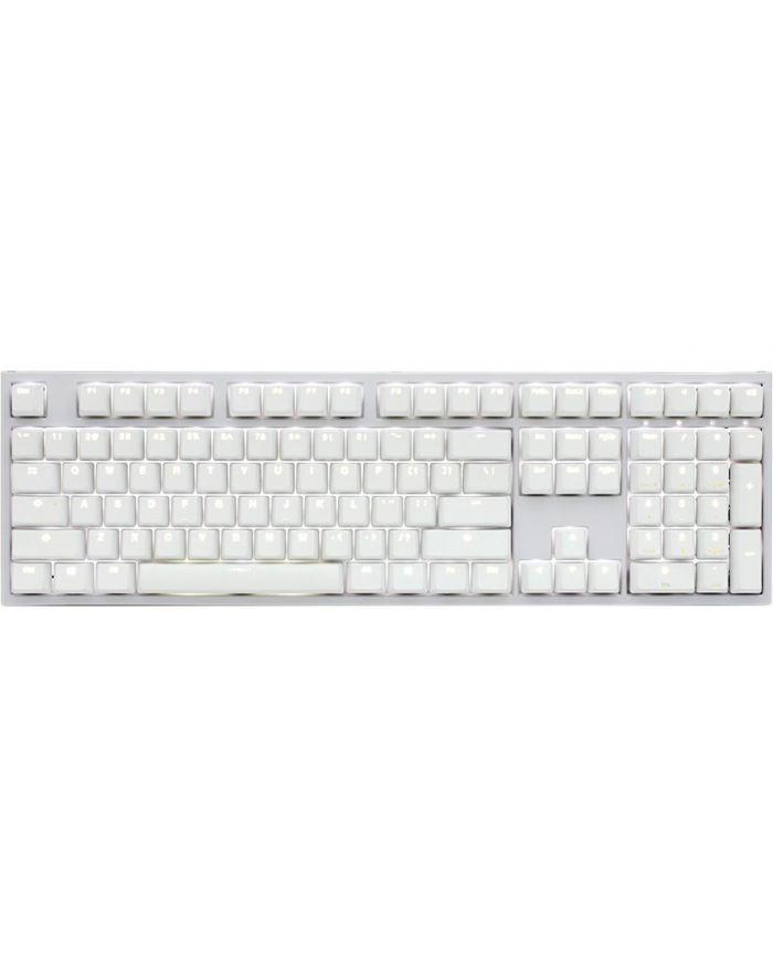 no name Klawiatura gamingowa Ducky One 2 White Edition PBT, MX-Black, Biała dioda LED - Biała główny