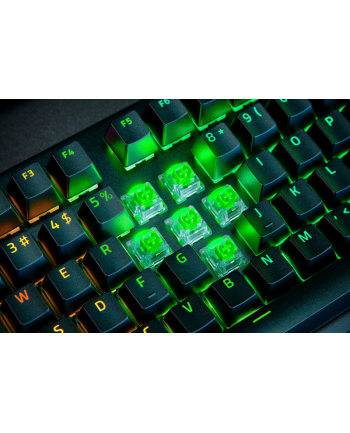 no name Klawiatura do gier Razer BlackWidow V4 Pro, zielony przełącznik, USB, układ brytyjski