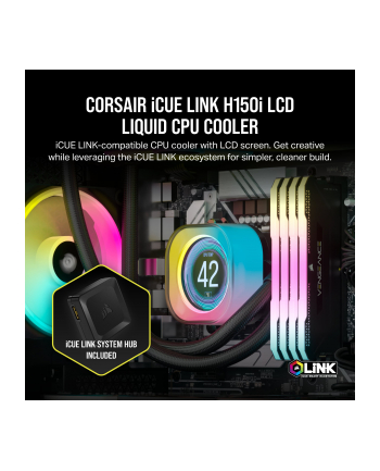 no name CORSAIR iCUE Link H150i LCD - procesowy