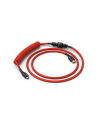 no name Glorious spiralny Crimson Red, USB-C do USB-A, 137m - czerwony/czarny - nr 1