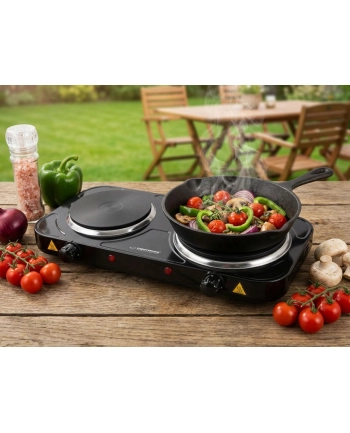 ESPERANZA KUCHENKA ELEKTRYCZNA YELLOWSTONE 1500W + 1000W CZARNA EKH014K