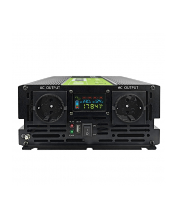 GREEN CELL PRZETWORNICA LCD 12V/230V 2000W/4000W CZYSTY SINUS INVGC12P2000LCD