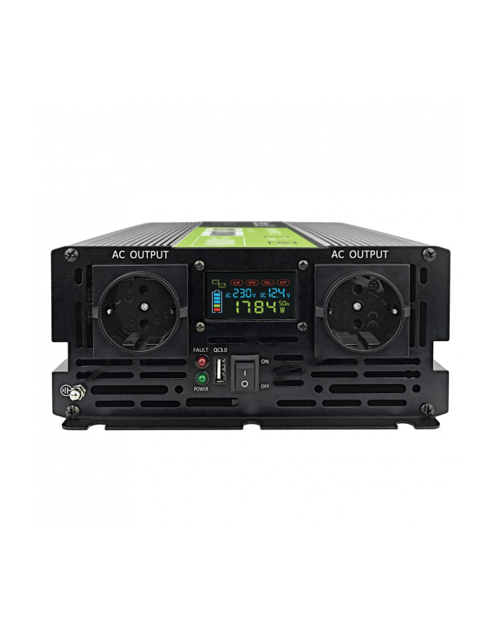 GREEN CELL PRZETWORNICA LCD 12V/230V 2000W/4000W CZYSTY SINUS INVGC12P2000LCD główny