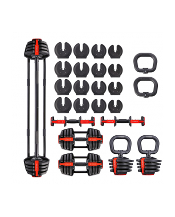 Zestaw regulowanych sztangielek HMS SGR18 PRO SET 3w1 41 kg