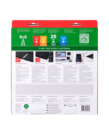 One for all DVB-T2 indoor antenna SV9495-5G (Kolor: CZARNY)