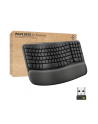 Klawiatura bezprzewodowa Logitech Wave Keys For Business czarna ergonomiczna - nr 2