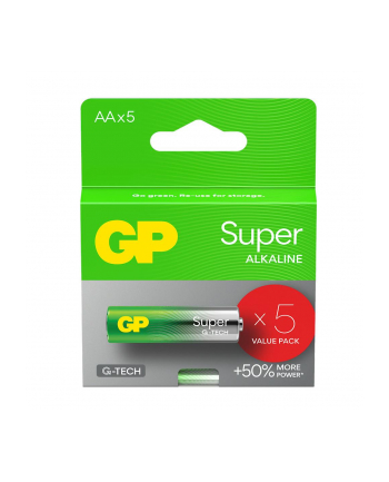 Bateria alkaliczna AA / LR6 GP Super Alkaline G-TECH - 5 sztuk nr 1