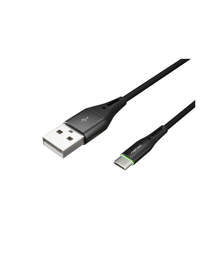  Kabel USB 2.0 Type-C(M) - AM 1m oplot czarny led Natec Prati główny