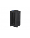 Szafa instalacyjna stojąca 19'' 22U 600x600 czarna drzwi perforowane LCD Lanberg (flat pack) - nr 1