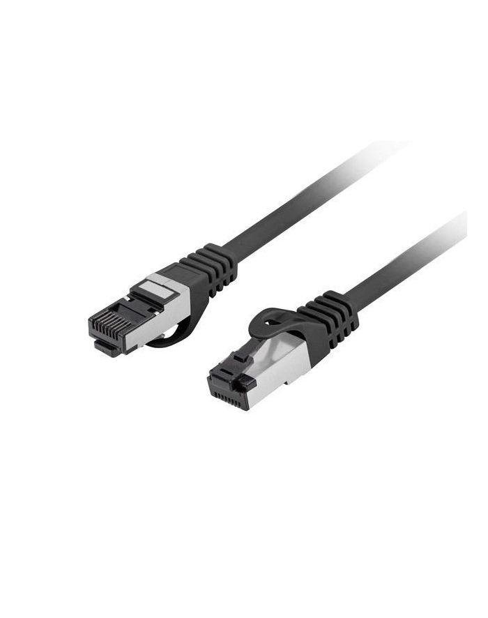 Patchcord Lanberg S/FTP kat.8.1 1m LSZH CU fluke passed czarny główny