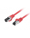 Patchcord Lanberg S/FTP kat.8.1 3m LSZH CU fluke passed czerwony - nr 1