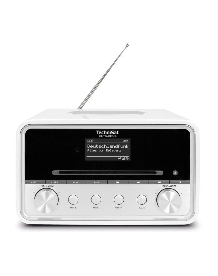 TechniSat DIGITRADIO 586, Internet radio (Kolor: BIAŁY/silver, WLAN, Bluetooth, CD) główny