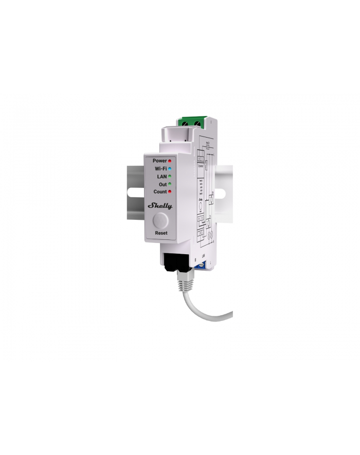 Shelly PRO EM - 2x 50A, relay (Kolor: BIAŁY) główny
